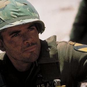 Jsu Garcia as Captain Nadal after attempting to take Creekbed in We Were Soldiers