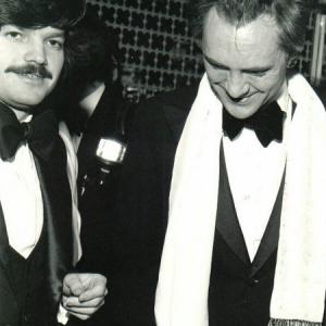 Ilya Salkind and Terence Stamp at the SUPERMAN II (1980) premiere.