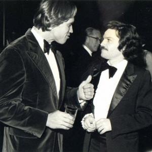 Arnold Schwarzenegger and Ilya Salkind at SUPERMAN premiere in 1978