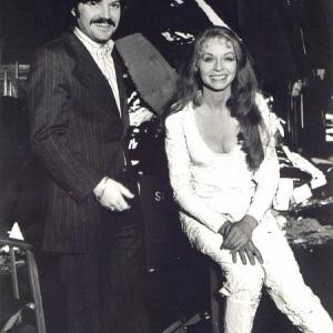 Ilya Salkind and Susannah York on the set of SUPERMAN in 1977