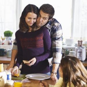 Still of Amy Acker and Geoff Stults in Happy Town 2010
