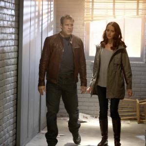 Still of Amy Acker and Mark Valley in Human Target 2010