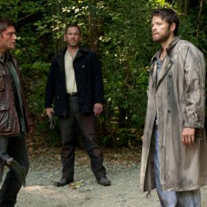 Still of Jensen Ackles, Misha Collins and Ty Olsson in Supernatural (2005)