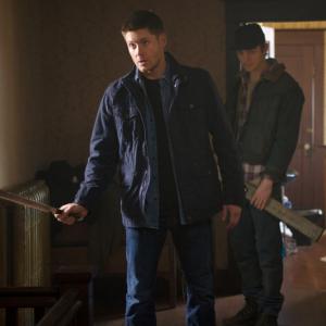 Still of Jensen Ackles and Liam Sproule in Supernatural (2005)