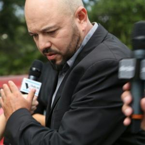 Carlos AcostaMilian on the set of Escandalos in Miami 2014