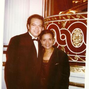 Carlos Acosta-Milian and Denia Brache in A.C.E Awards in the Hotel Plaza of New York.U.S.A.(1998).