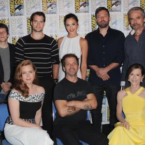 Ben Affleck, Holly Hunter, Jeremy Irons, Amy Adams, Henry Cavill, Jesse Eisenberg, Zack Snyder and Gal Gadot