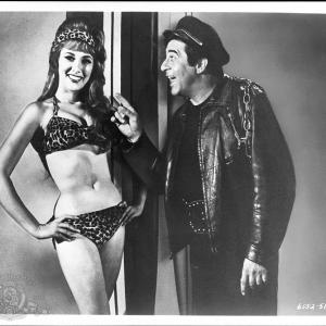 Still of Beverly Adams and Harvey Lembeck in How to Stuff a Wild Bikini 1965