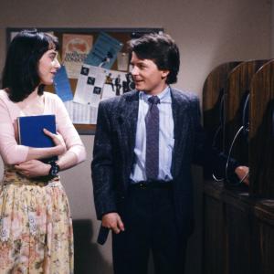 Still of Michael J. Fox and Jane Adams in Family Ties (1982)