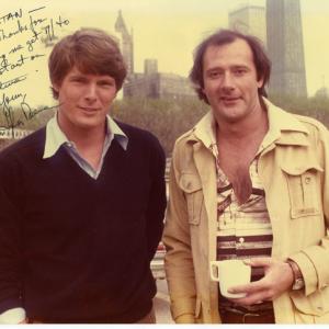 Christopher Reeve & Stan Adams on location in Chicago with many fond memories that were left 