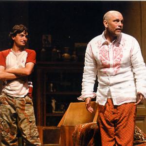 with John Malkovich in Hysteria´s rehearsals