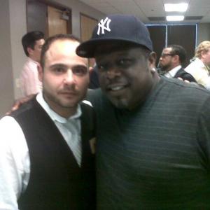 On set with Cedric the Entertainer