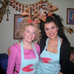 Melissa Joan Hart  Layla Alizada on the set of Holiday in Handcuffs