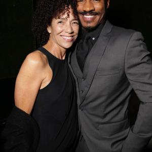Stephanie Allain and Nate Parker at event of Beyond the Lights 2014