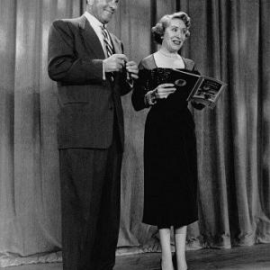 George Burns and Gracie Allen on stage of The George Burns and Gracie Allen Show 1951CBS