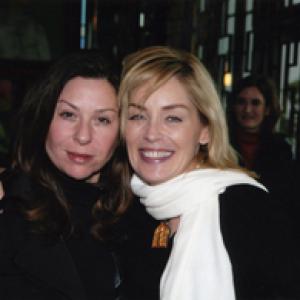 Producer Mary Aloe and Executive Producer and Star Sharon Stone at the China Club in Berlin for their press luncheon for When a Man Falls in the Forest