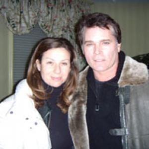 Producer Mary Aloe and star Ray Liotta on the set of Battle in Seattle in Vancouver
