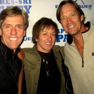 Actors Kevin Sorbo and Johnny Alonso with agent pose for camera at Sundance Film Festival 2012