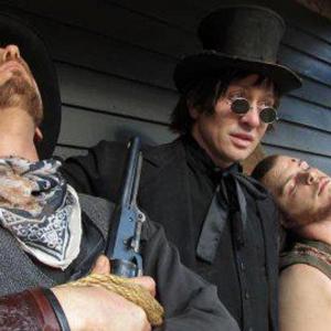 Wayne Shipleys western picture Day of the Gun starring Eric Roberts Johnny Alonso plays the Town Mortician