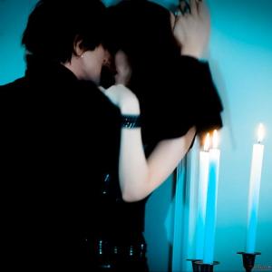 Promo photo of Vince (Johnny Alonso) and Scarlet (Jessica Felice) in Vampires: Rise of the Fallen