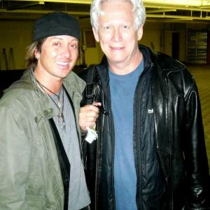 Actors Johnny Alonso  Bruce Davison on the set of Coffin from Skyrocket Films and Artist View Entertainment