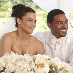 Still of Laz Alonso and Paula Patton in Jumping the Broom 2011