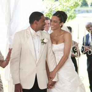 Still of Laz Alonso and Paula Patton in Jumping the Broom 2011