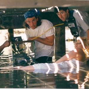 Director KC Amos and Cinematographer John Baar working on the award winning music video for Alligator Strew Blood Money