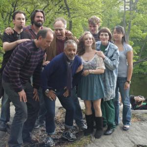Haskell with the cast of the Off Broadway Production of JULIA in Central Park