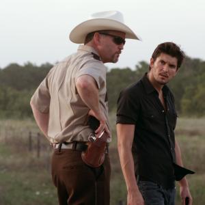 Still shot of Frank Mosley Brent Anderson and Rett Terrell in GALLOWS ROAD