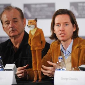 Bill Murray and Wes Anderson at event of Fantastic Mr. Fox (2009)