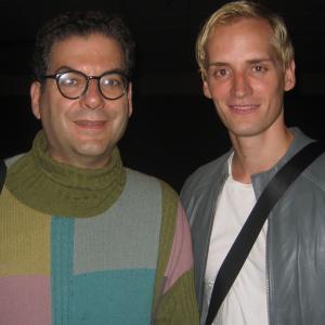 Michael Musto and director Casper Andreas at the Theatrical Opening of The Big Gay Musical at Clearview Cinemas in New York September 2009