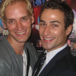Director Casper Andreas and star Joey Dudding at the Theatrical Opening of The Big Gay Musical at Clearview Cinemas in New York September 2009