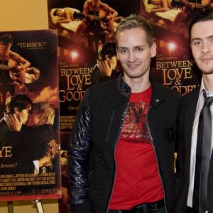 WriterDirector Casper Andreas with star Simon Miller at the Theatrical Opening of Between Love  Goodbye at Clearview Cinemas in New York January 2009
