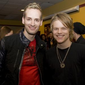 Writer/Director Casper Andreas with star Justin Tensen at the Theatrical Opening of 