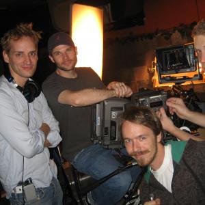 Director Casper Andreas and crew during the shooting of The Big Gay Musical 2009