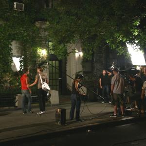 Casper Andreas directing Jesse Archer Luke on the set of A Four Letter Word 2007