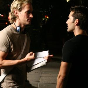 Casper Andreas directing Charlie David on the set of A Four Letter Word 2007