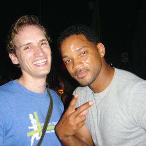 Casper Andreas and Will Smith at the wrap party for Hitch 2005