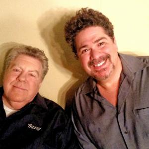 with George Wendt on the set of CLIPPED