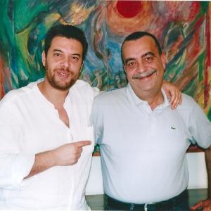 Jorge Antnio with writer Carlos Ferreira on the set of Angola  Histrias da Msica Popular 2005