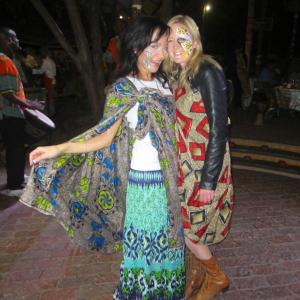 Gina Aponte' with girlfriend JoAnne De Beer, Victoria Falls, Zimbawe, Africa