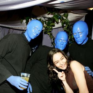 Gina Aponte' and the Blue Man Group, Backstage inside the Royal Palace at the Academy of Country Music Awards, Mandalay Bay, Las Vegas
