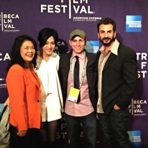 Michael Aronov with director and cast of FORTUNE HOUSE  premiering at the Tribeca Film Festival