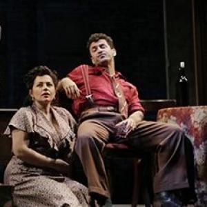 Michael Aronov as Siggie in GOLDEN BOY on Broadway With Dagmara Dominczyk as Anna