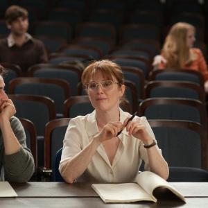 Still of Julianne Moore and Michael Angarano in The English Teacher (2013)