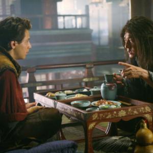 Still of Jackie Chan and Michael Angarano in The Forbidden Kingdom (2008)