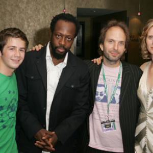 Michael Angarano Wyclef Jean Cynthia Nixon and Alex Steyermark at event of One Last Thing 2005