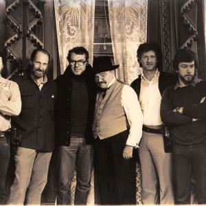 Ragtime 1979 With, From L to R, Ken Tuohy, Mike Hausman, Milos Foreman, James Cagney, Michael Stephenson, Dick Quinlan.