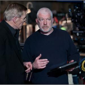 Andy Armstrong with Hal Needham Visiting Set of The Amazing Spiderman 2011